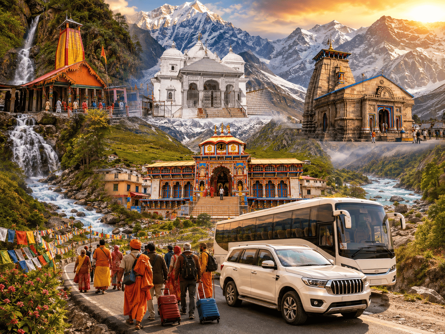 Gandhidham to Char Dham Packages by Car or Bus - Full Travel Guide